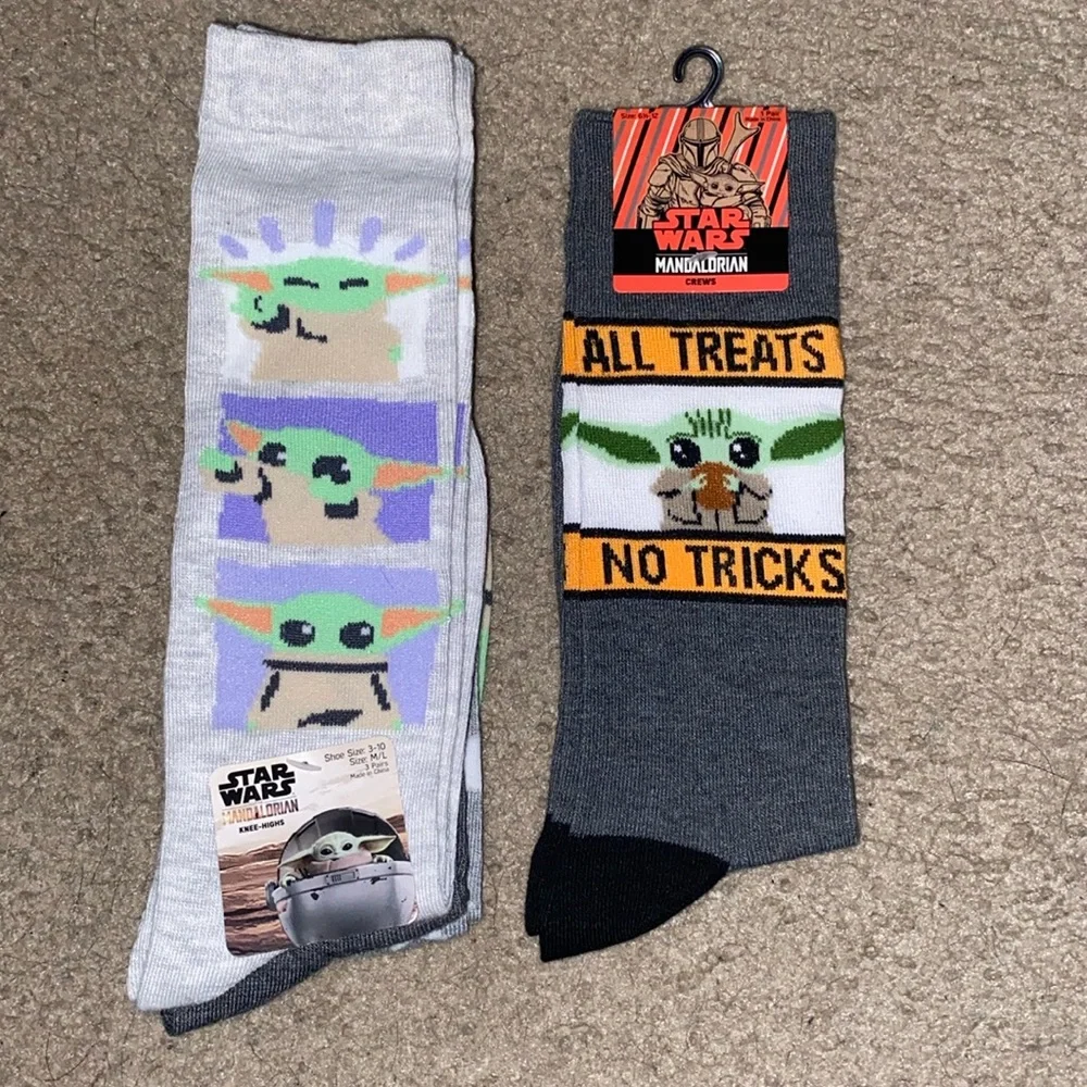 4 Pair Star Wars Baby Yoda Socks